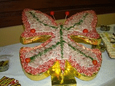 Papillon de charcuterie